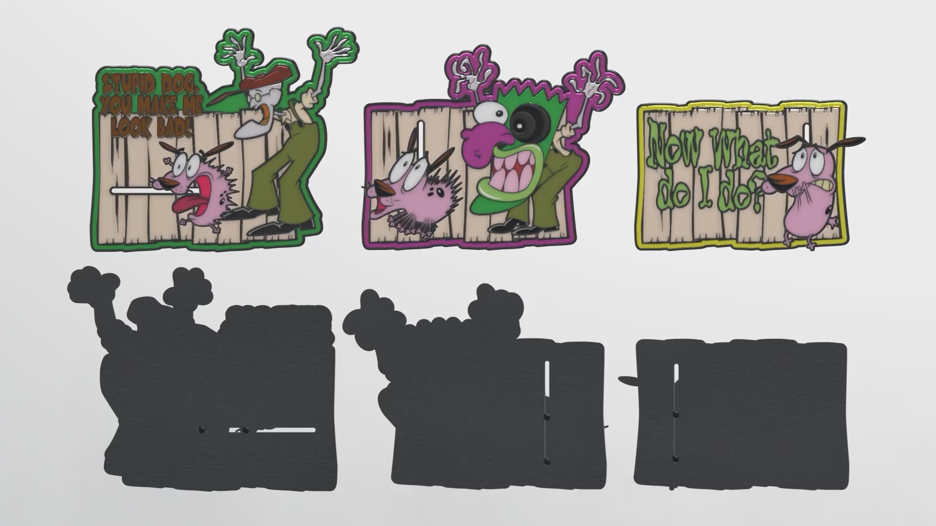 Cargar vídeo: Courage the Cowardly Dog Interactive Mystery Enamel Pin Blind Box Series, Creepy Stuff Happens, Stupid Dog You Make Me Look Bad, Frankenstein, Dog Bowl, Go Get Help, or Now What Do I Do Blind Box Pins Courage the Cowardly Dog