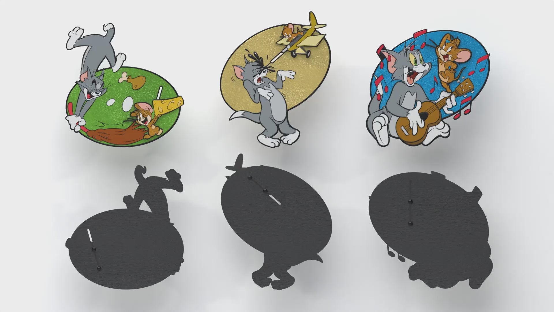 Load video: Tom and Jerry Interactive Mystery Enamel Pin Blind Box Series, Music, Jump Rope, Airplane, Cheese, Skateboard, or Chasing