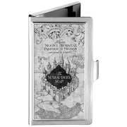 Business Card Holder - SMALL - Hogwarts School THE MARAUDER'S MAP Brushed Silver/Black Business Card Holders Harry Potter