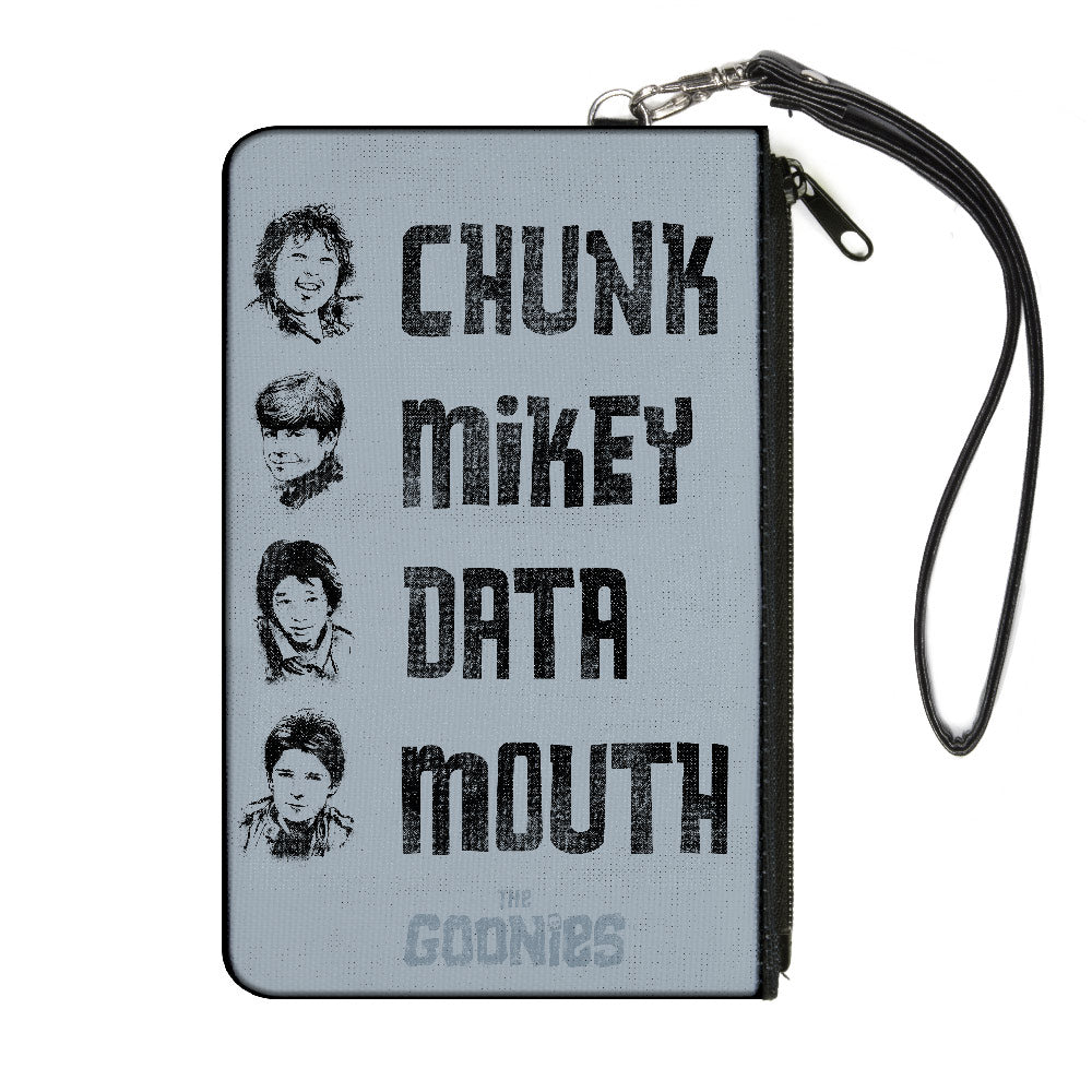 Canvas Zipper Wallet - LARGE - The Goonies CHUNK-MIKEY-DATA-MOUTH Poses Periwinkle/Black Canvas Zipper Wallets The Goonies