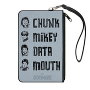 Canvas Zipper Wallet - LARGE - The Goonies CHUNK-MIKEY-DATA-MOUTH Poses Periwinkle/Black Canvas Zipper Wallets The Goonies