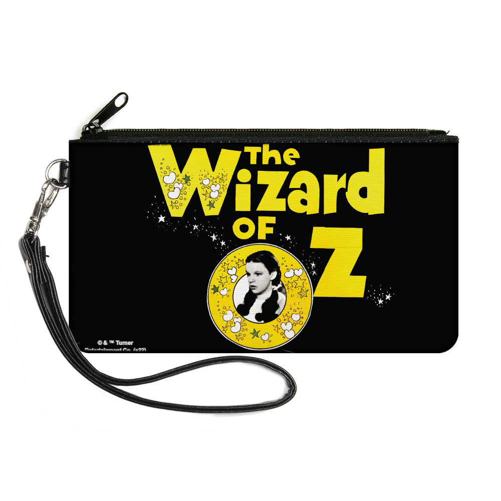Canvas Zipper Wallet - LARGE - THE WIZARD OF OZ Dorothy Pose Black/Yellow/White Canvas Zipper Wallets The Wizard of Oz