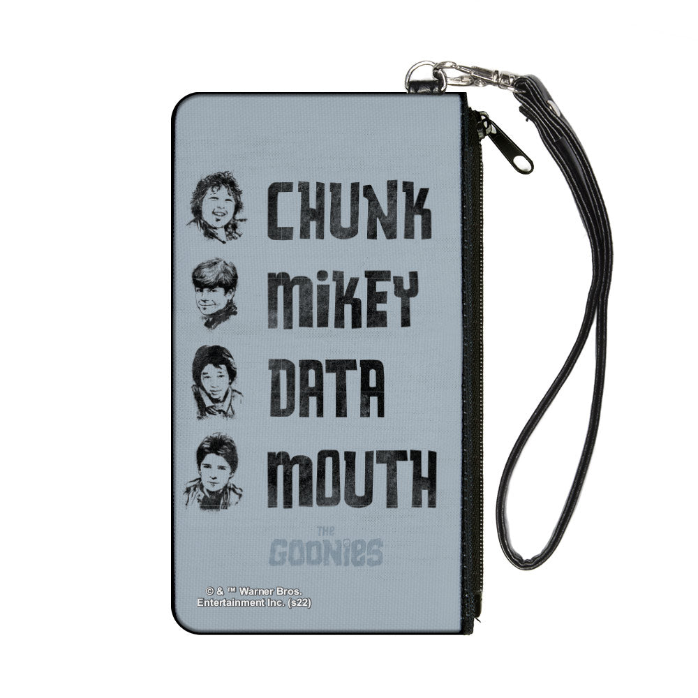 Canvas Zipper Wallet - SMALL - The Goonies CHUNK-MIKEY-DATA-MOUTH Poses Periwinkle/Black Canvas Zipper Wallets Warner Bros. Horror Movies   