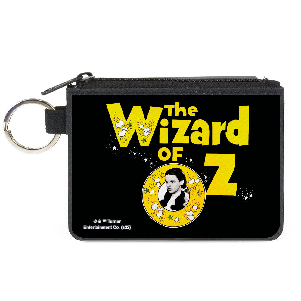 Canvas Zipper Wallet - MINI X-SMALL - THE WIZARD OF OZ Dorothy Pose Black/Yellow/White Canvas Zipper Wallets The Wizard of Oz