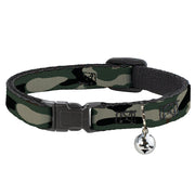 Breakaway Cat Collar with Bell - Camo Olive3 Breakaway Cat Collars Buckle-Down   