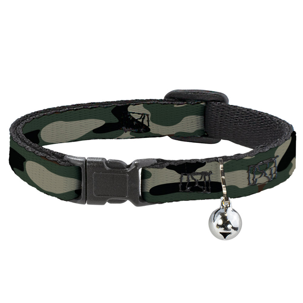 Breakaway Cat Collar with Bell - Camo Olive3 Breakaway Cat Collars Buckle-Down   