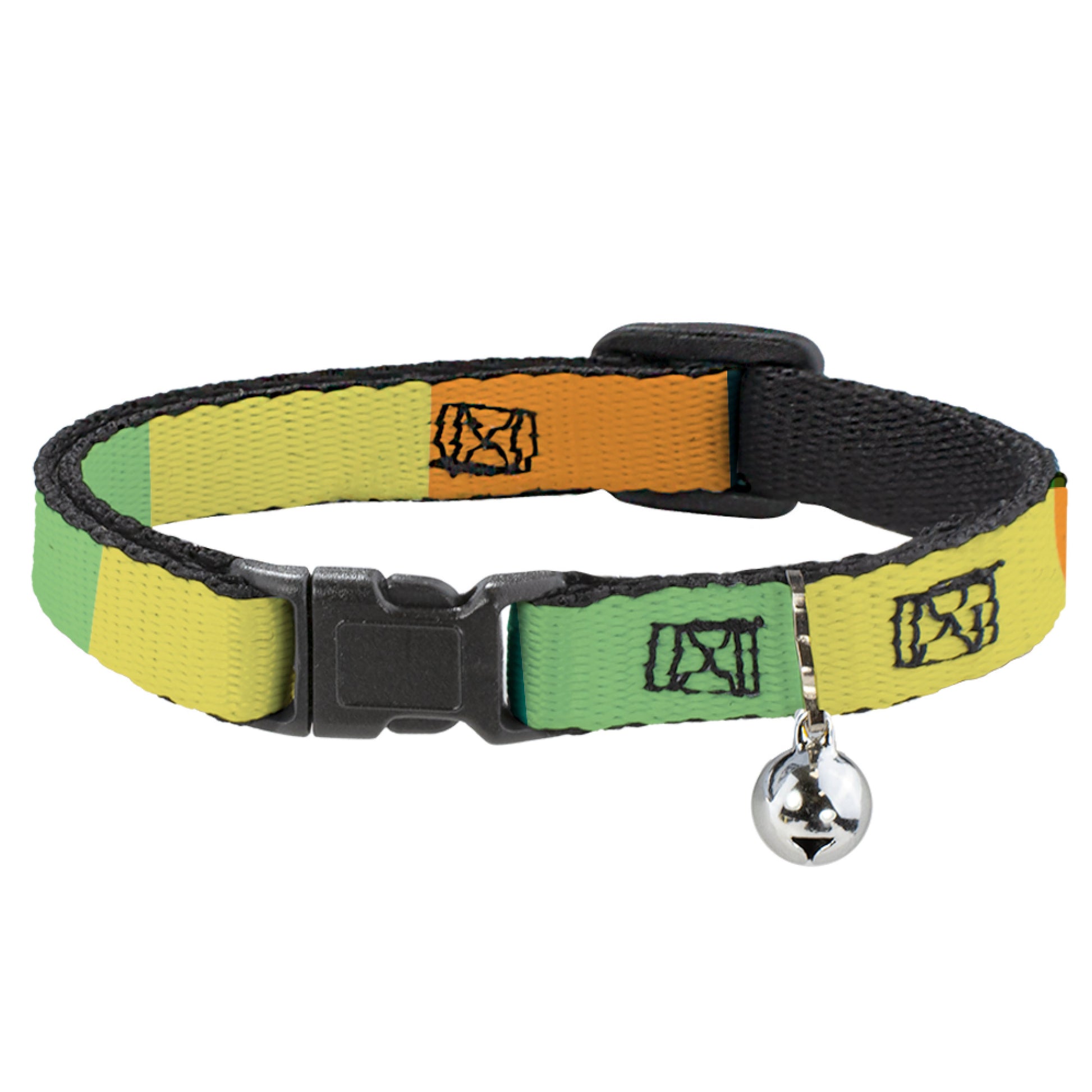 Breakaway Cat Collar with Bell - Summer Essentials Color Block 1 Breakaway Cat Collars Buckle-Down   