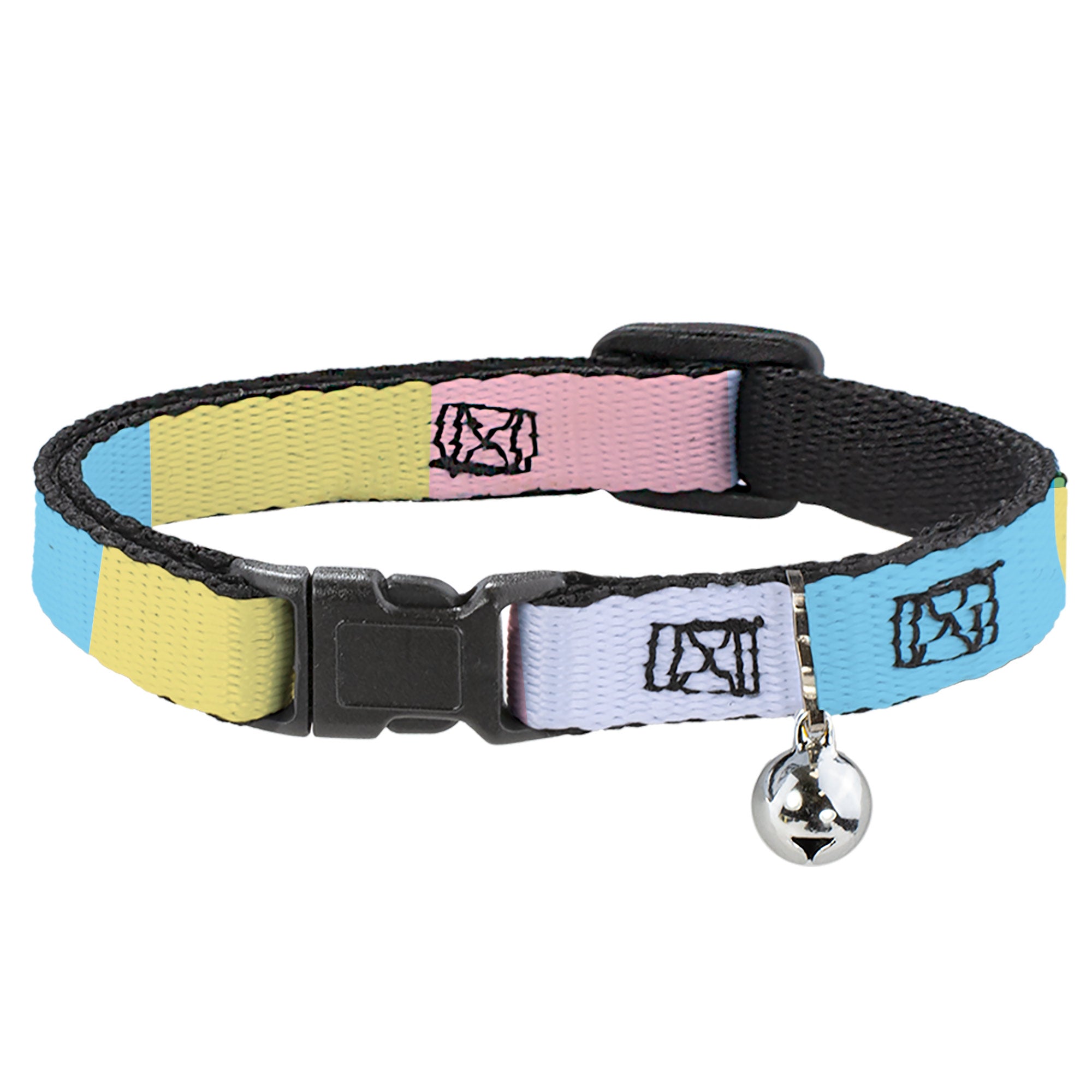 Breakaway Cat Collar with Bell - Summer Essentials Color Block 6 Breakaway Cat Collars Buckle-Down   