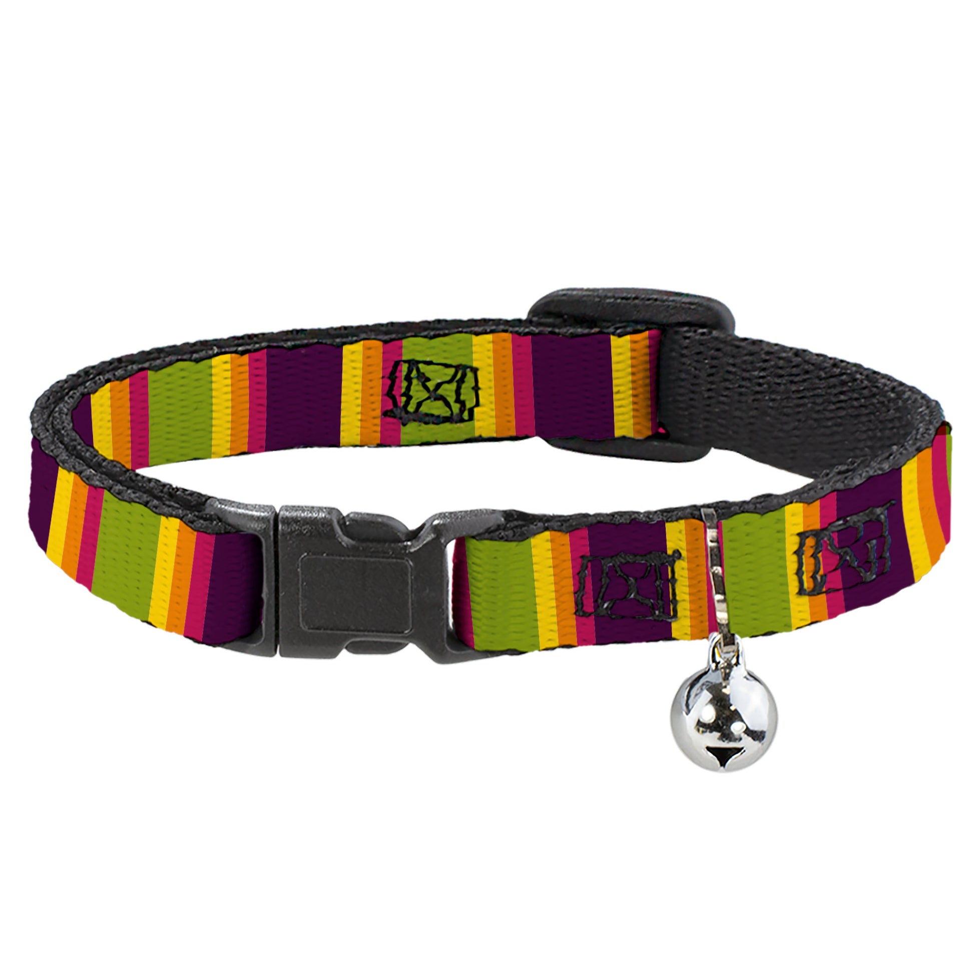 Breakaway Cat Collar with Bell - Summer Essentials Color Block 7 Breakaway Cat Collars Buckle-Down   