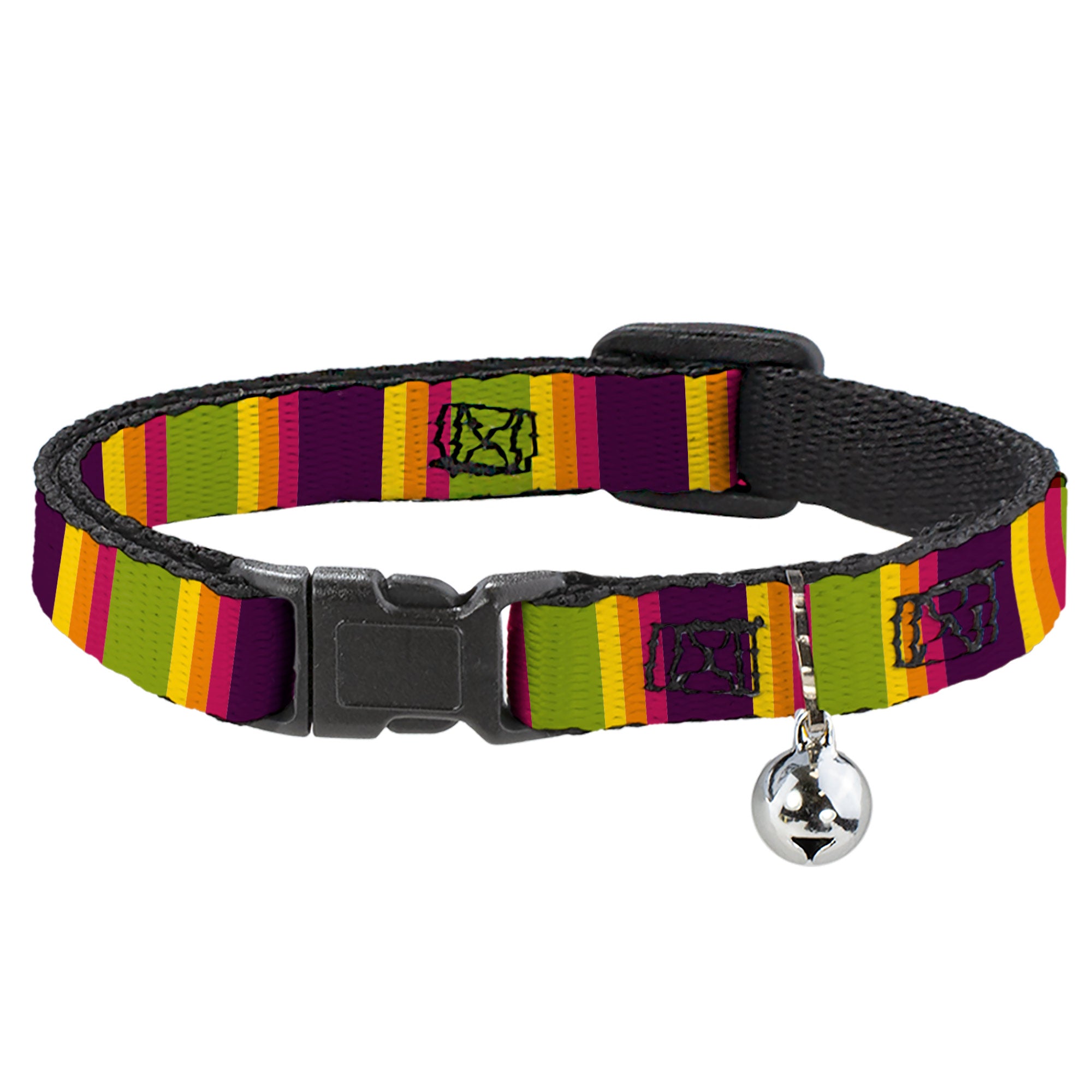 Breakaway Cat Collar with Bell - Summer Essentials Color Block 7 Breakaway Cat Collars Buckle-Down   