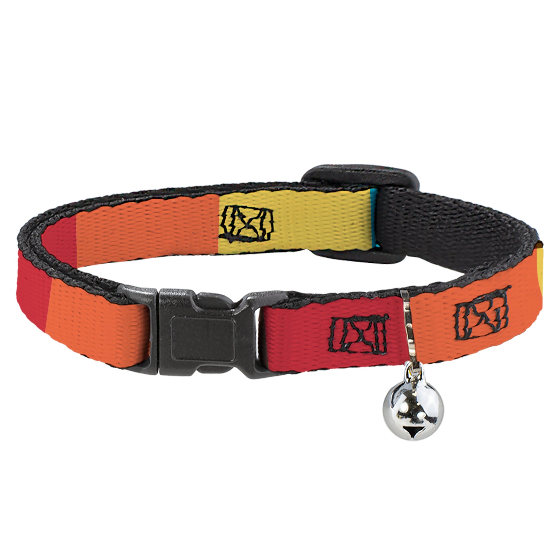 Breakaway Cat Collar with Bell - Summer Essentials Color Block 9 Breakaway Cat Collars Buckle-Down   