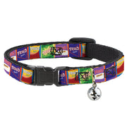 Breakaway Cat Collar with Bell - The Proud Family PROUD SNACKS Logo Blocks Multi Color Breakaway Cat Collars Disney   