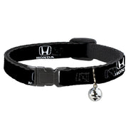 Breakaway Cat Collar with Bell - Honda Logo Black/White Breakaway Cat Collars Honda   
