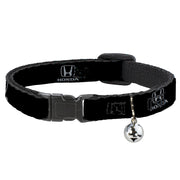 Breakaway Cat Collar with Bell - Honda Logo Black/Silver Breakaway Cat Collars Honda   