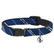 Breakaway Cat Collar with Bell - RAVENCLAW Crest/Stripe Blue/Gray Breakaway Cat Collars Harry Potter