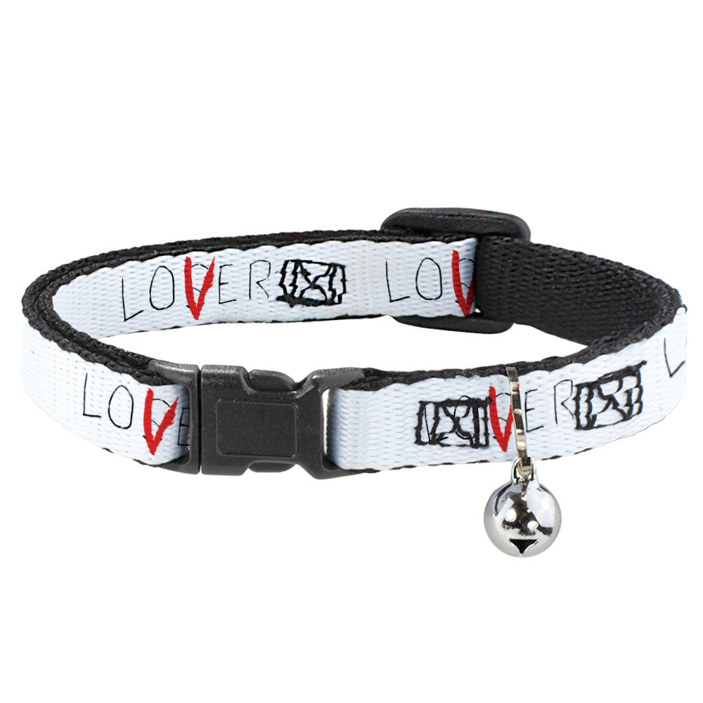 Breakaway Cat Collar with Bell - It Chapter Two LOSER/LOVER White/Black/Red Breakaway Cat Collars IT