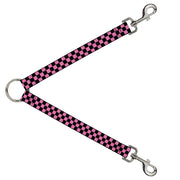 Dog Leash Splitter - Checker Black/Pink Dog Leash Splitters Buckle-Down   