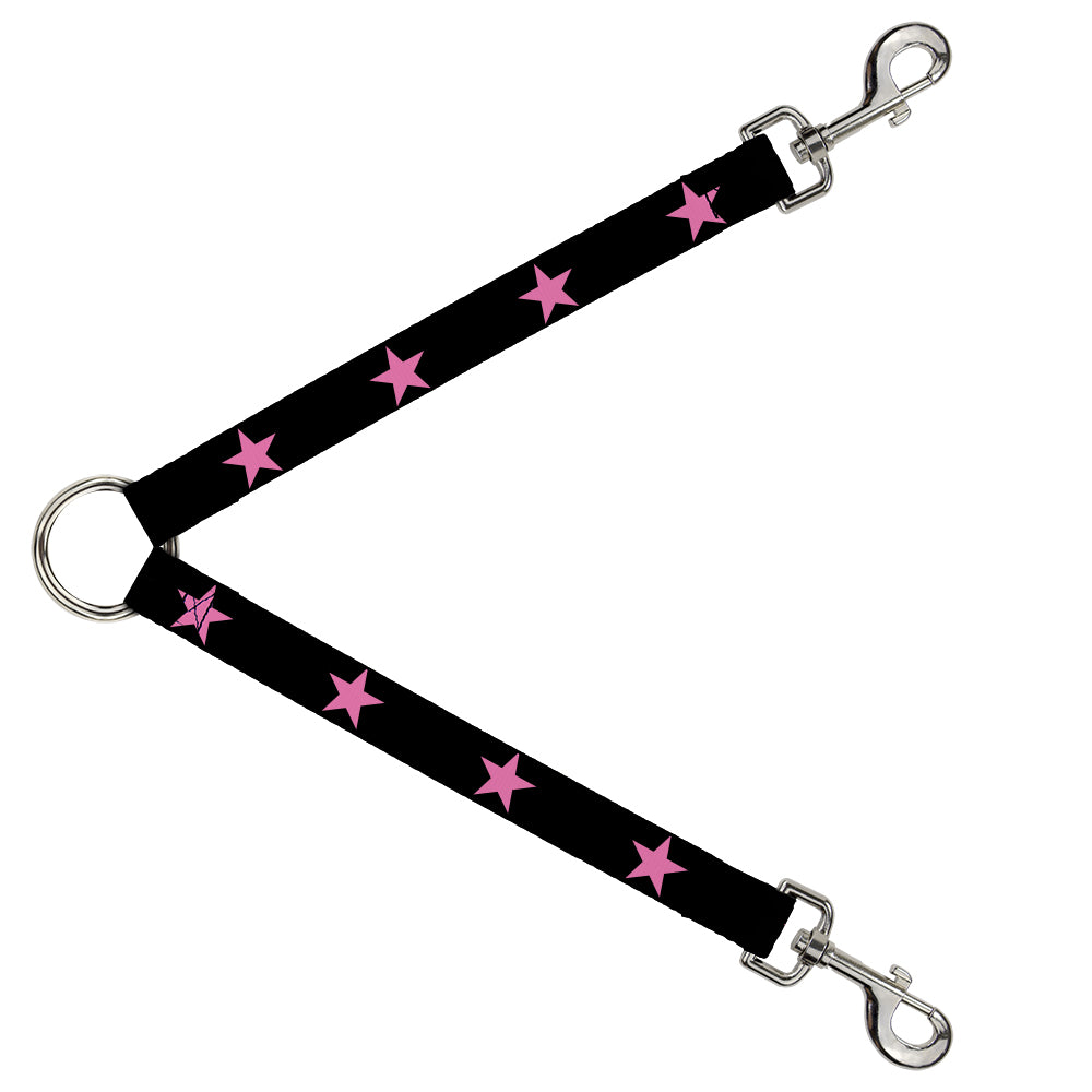 Dog Leash Splitter - Star Black/Pink Dog Leash Splitters Buckle-Down   