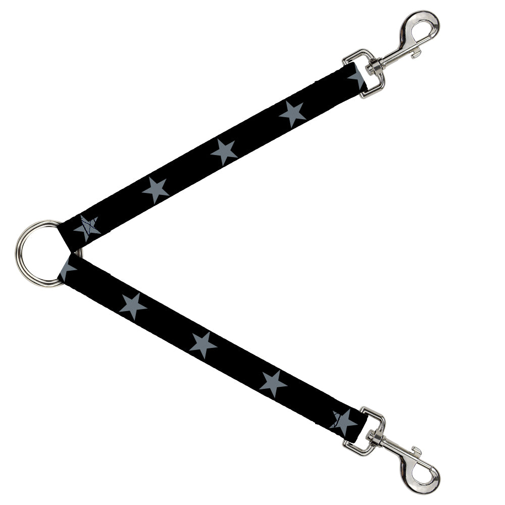 Dog Leash Splitter - Star Black/Silver Dog Leash Splitters Buckle-Down   