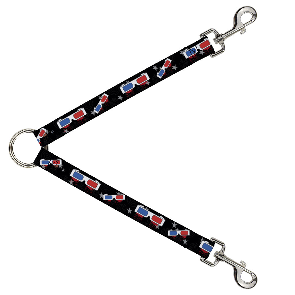 Dog Leash Splitter - 3-D Glasses Dripping w/Stars Dog Leash Splitters Buckle-Down   