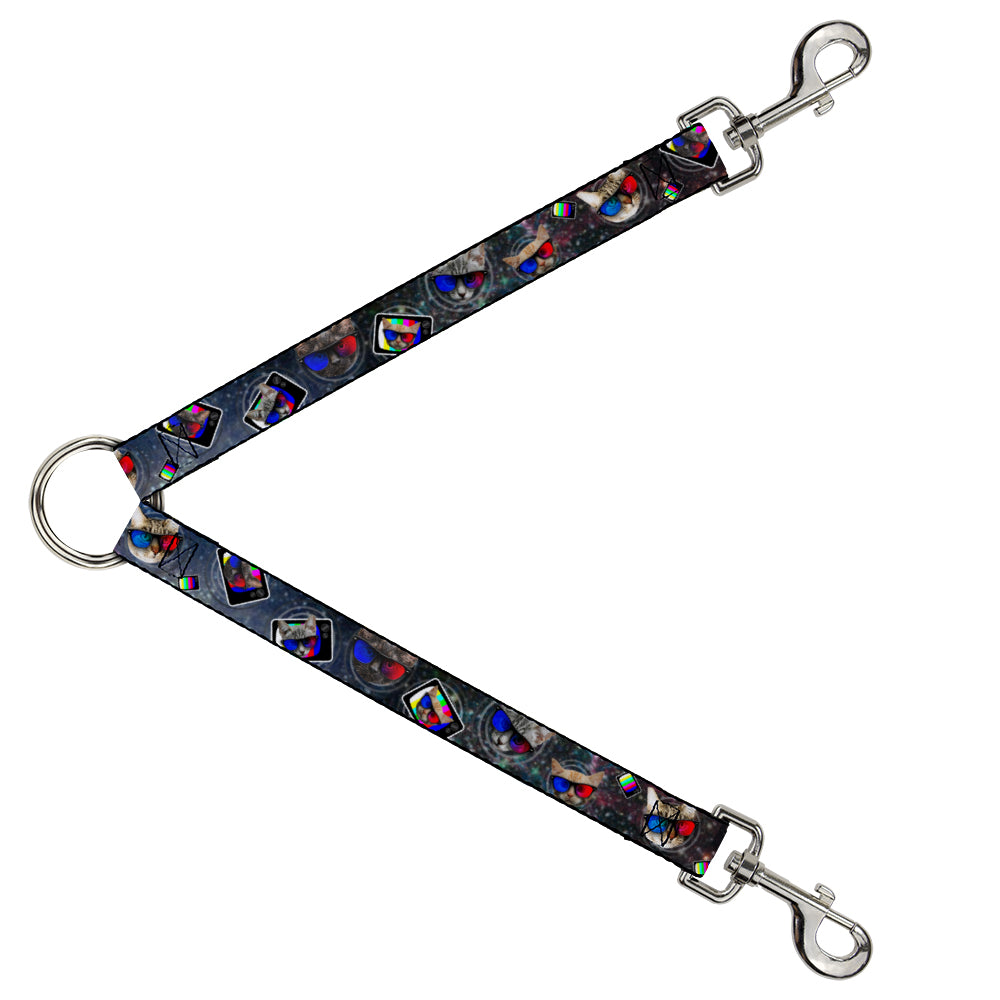 Dog Leash Splitter - 3-D TV Cats in Space Dog Leash Splitters Buckle-Down   