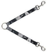 Dog Leash Splitter - 100 Dollar Bill CLOSE-UP White/Black Dog Leash Splitters Buckle-Down   