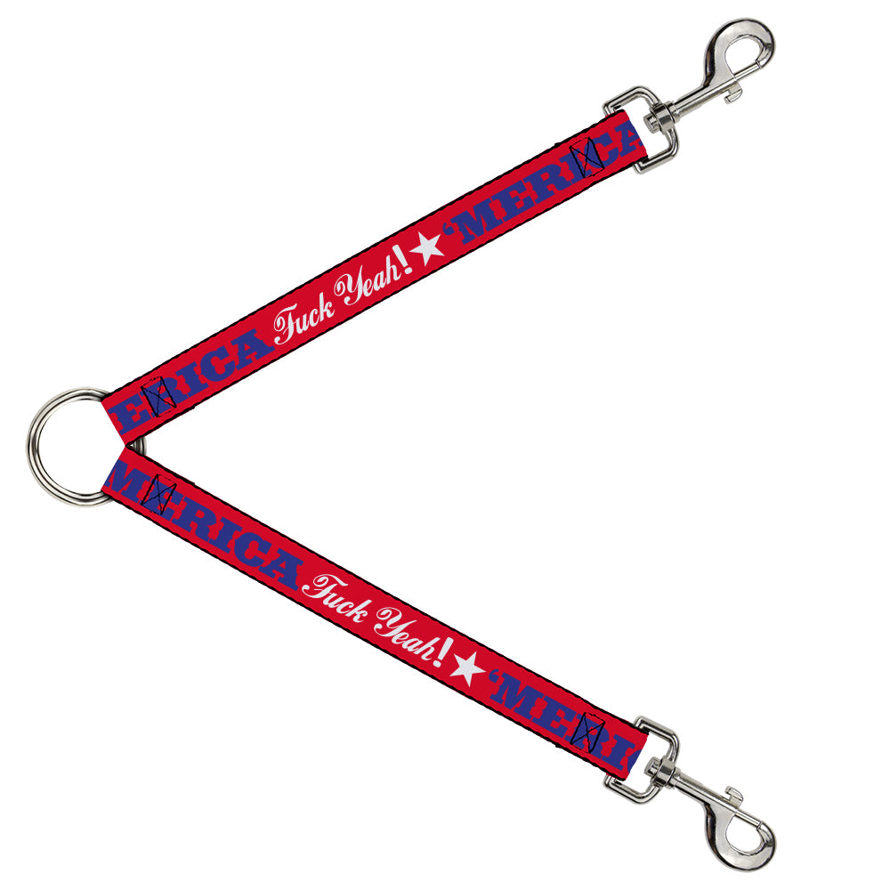 Dog Leash Splitter - 'MERICA FUCK YEAH!/Star Red/Blue/White Dog Leash Splitters Buckle-Down   