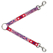 Dog Leash Splitter - 'MERICA Stripes/Stars Red/White/Blue Dog Leash Splitters Buckle-Down   