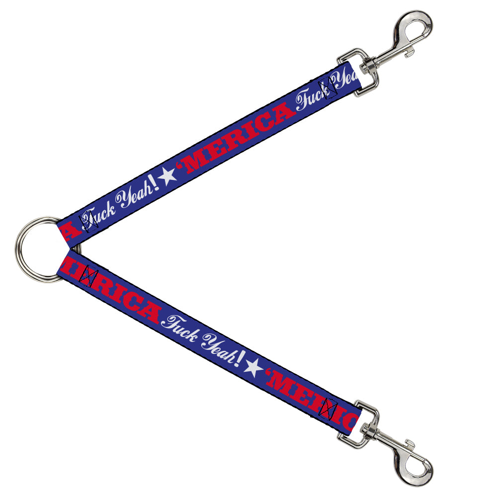 Dog Leash Splitter - 'MERICA FUCK YEAH!/Star Blue/Red/White Dog Leash Splitters Buckle-Down   