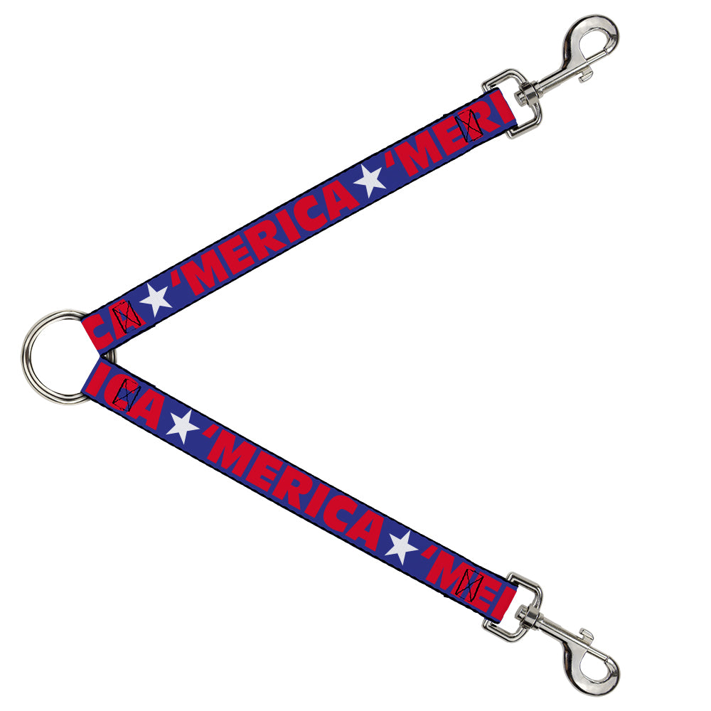 Dog Leash Splitter - 'MERICA/Star Blue/Red/White Dog Leash Splitters Buckle-Down   