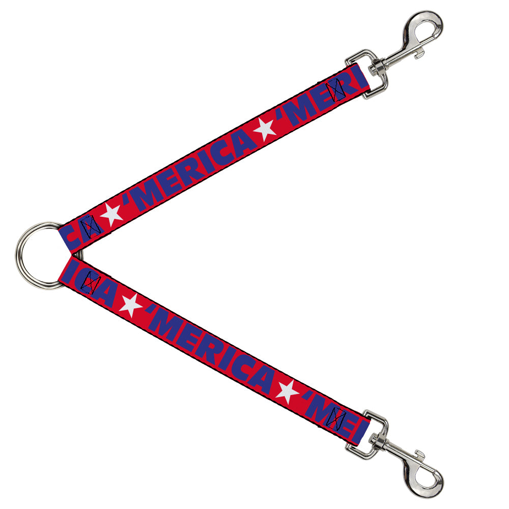 Dog Leash Splitter - 'MERICA/Star Red/Blue/White Dog Leash Splitters Buckle-Down   