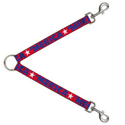 Dog Leash Splitter - 'MERICA/Star Red/Blue/White Dog Leash Splitters Buckle-Down   