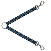 Dog Leash Splitter - Argyle Black/Gray/Turquoise Dog Leash Splitters Buckle-Down   