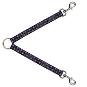 Dog Leash Splitter - Argyle Black/Gray/Purple Dog Leash Splitters Buckle-Down   