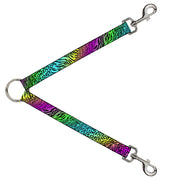 Dog Leash Splitter - Animal Skins Rainbow/Black Dog Leash Splitters Buckle-Down   