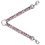 Dog Leash Splitter - Angry Bunnies Gray/Pinks Dog Leash Splitters Buckle-Down   