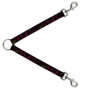 Dog Leash Splitter - Antlers Black/Burgundy/Gold Dog Leash Splitters Buckle-Down   