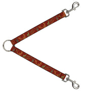 Dog Leash Splitter - Antlers Brown/Turquoise/Gold Dog Leash Splitters Buckle-Down   