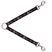 Dog Leash Splitter - Angry Girl Black/Pink Dog Leash Splitters Buckle-Down   