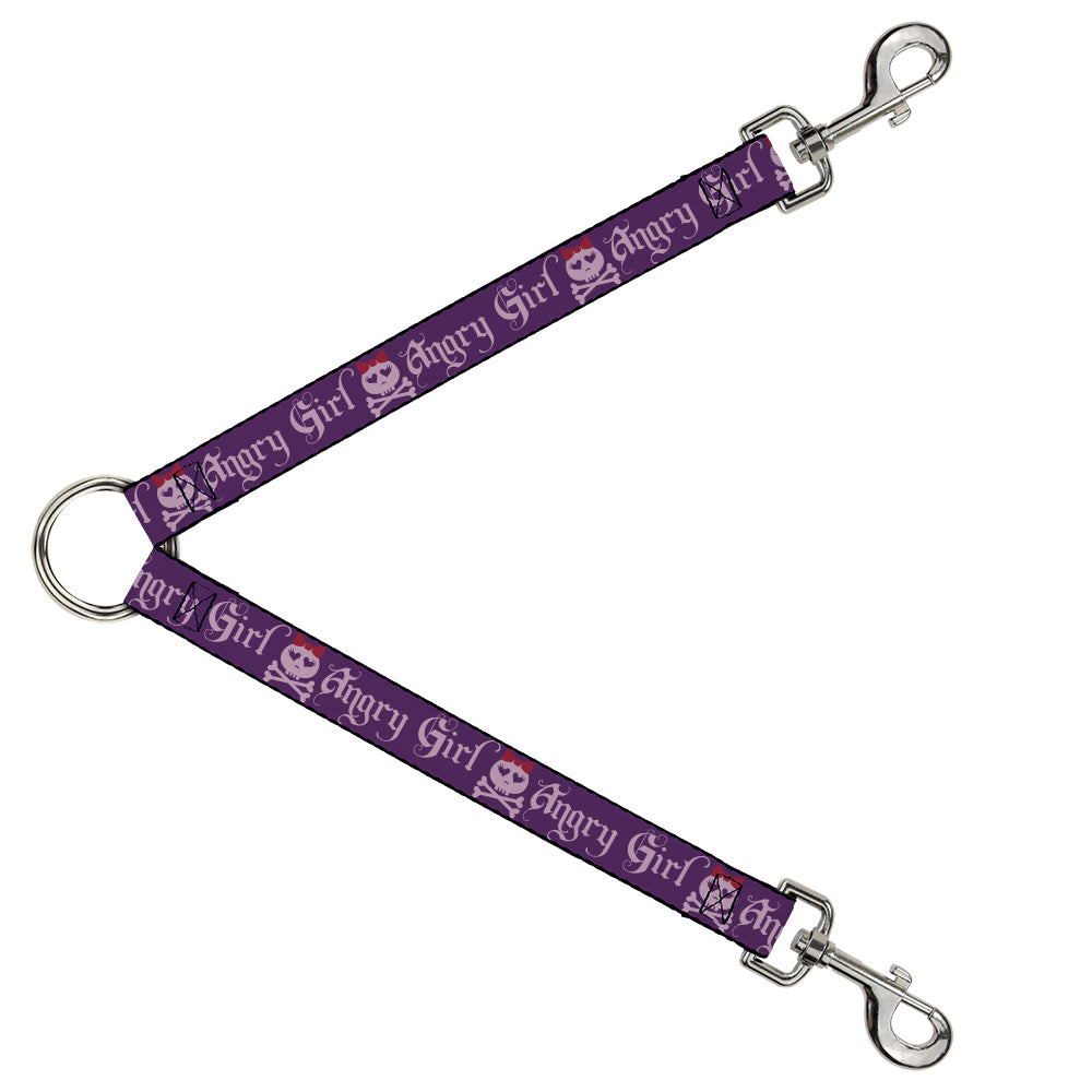 Dog Leash Splitter - Angry Girl Purple/Pink Dog Leash Splitters Buckle-Down   