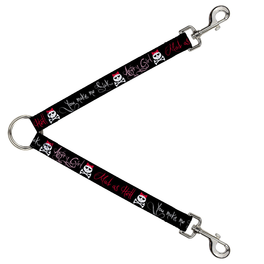 Dog Leash Splitter - Angry Girl/Mad As Hell/You Make Me Sick Dog Leash Splitters Buckle-Down   