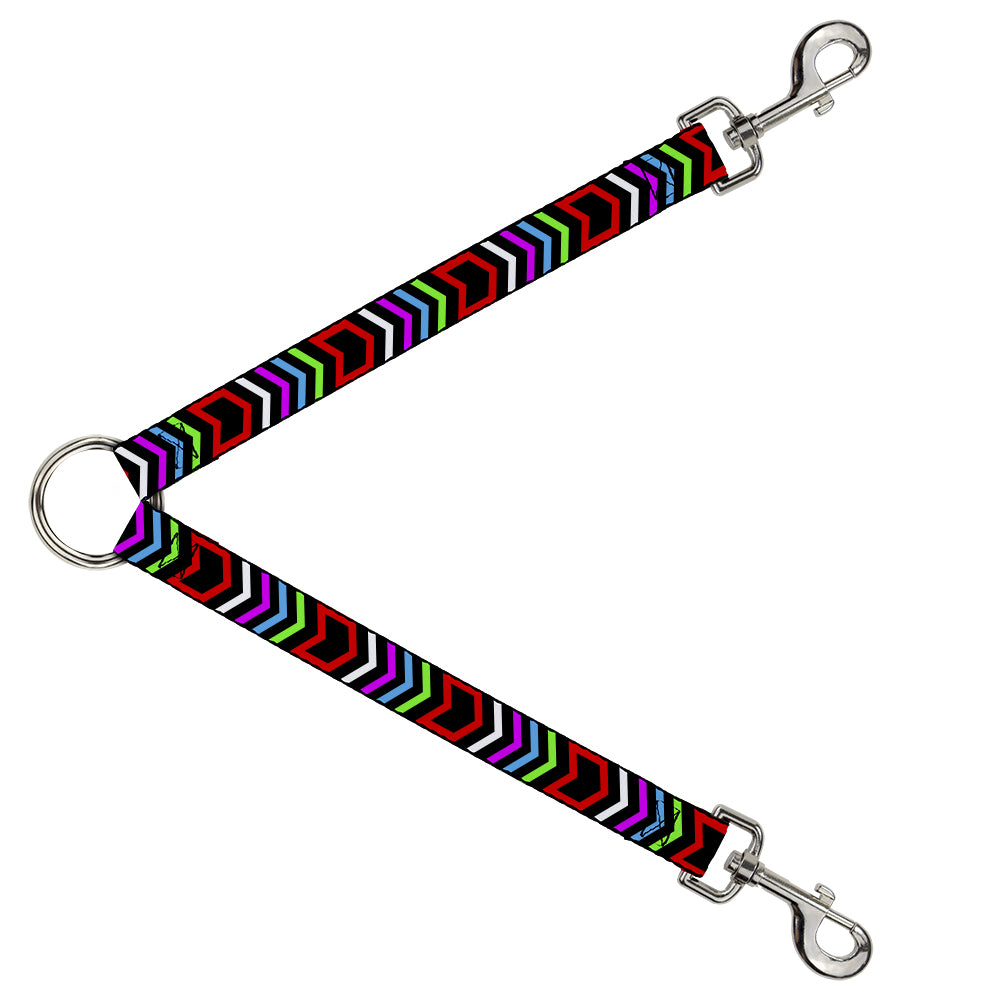 Dog Leash Splitter - Arrows Black/Multi Color Dog Leash Splitters Buckle-Down   