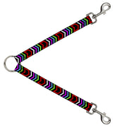 Dog Leash Splitter - Arrows Black/Multi Color Dog Leash Splitters Buckle-Down   