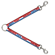 Dog Leash Splitter - AMERICA, FUCK YEA Red/White/Blue Dog Leash Splitters Buckle-Down   