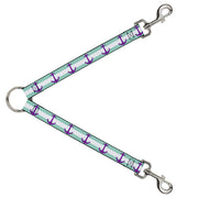 Dog Leash Splitter - Anchor/Stripe Teal/White/Purple Dog Leash Splitters Buckle-Down   