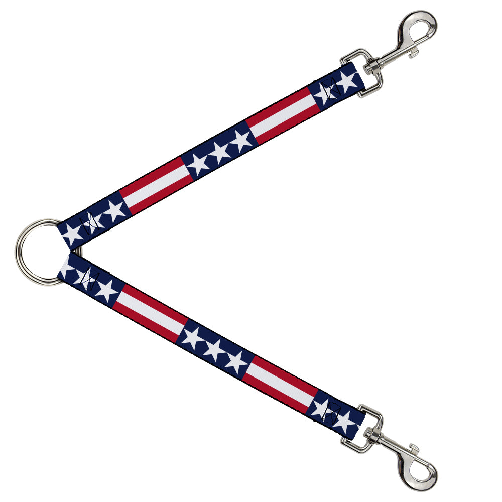 Dog Leash Splitter - Americana Stars & Stripes Dog Leash Splitters Buckle-Down   