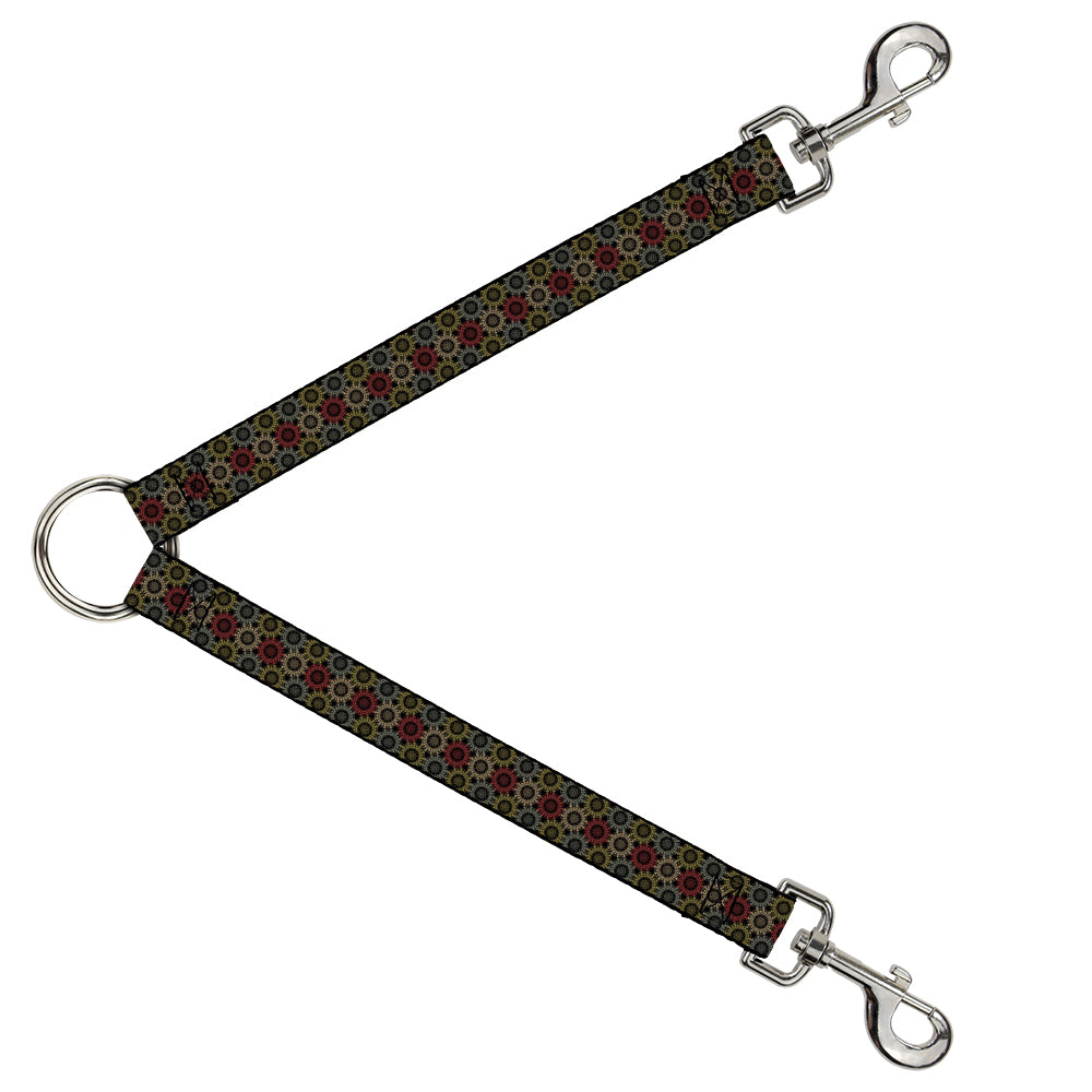 Dog Leash Splitter - Aboriginal Black/Cream/Multi Color Dog Leash Splitters Buckle-Down   