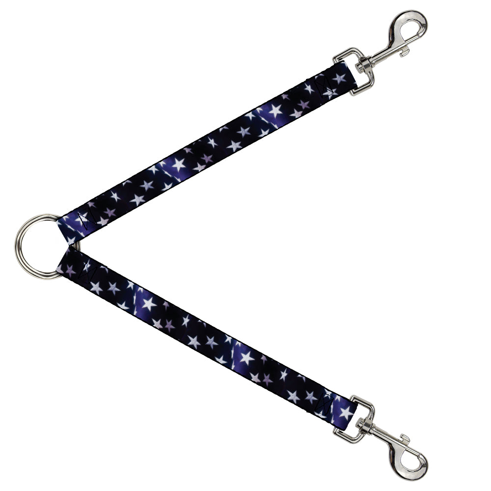 Dog Leash Splitter - American Flag Vivid Stars Blue/White Dog Leash Splitters Buckle-Down   