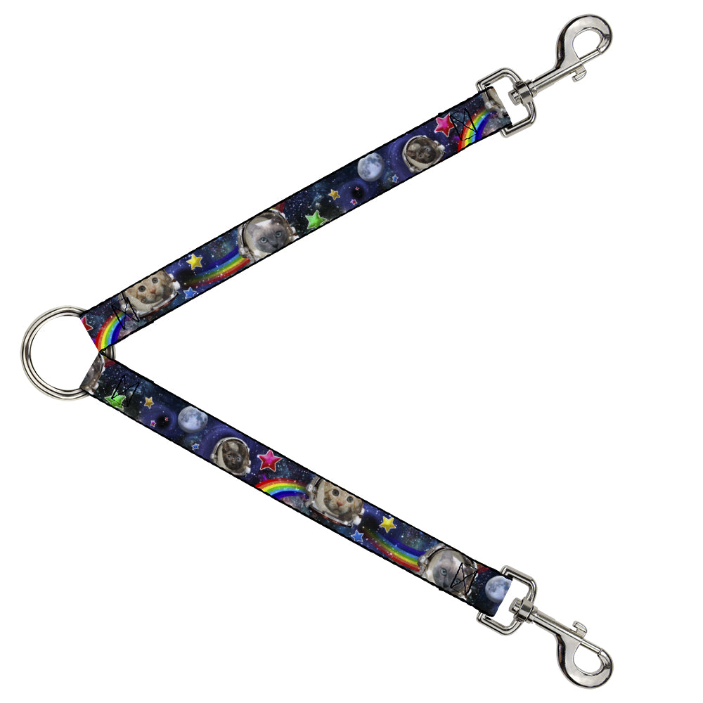 Dog Leash Splitter - Astronaut Cats in Space/Rainbows/Stars Dog Leash Splitters Buckle-Down   