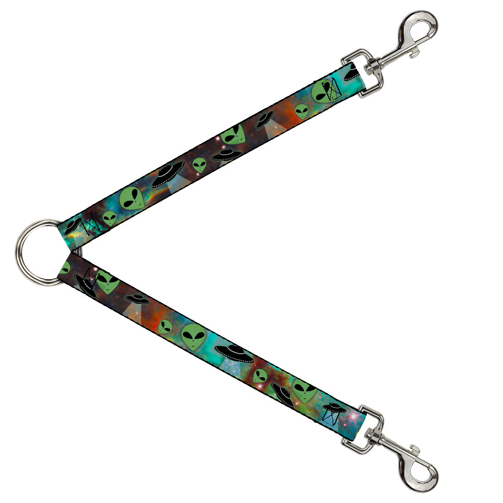 Dog Leash Splitter - Aliens & UFO's Galaxy/Green/Black/White Dog Leash Splitters Buckle-Down   